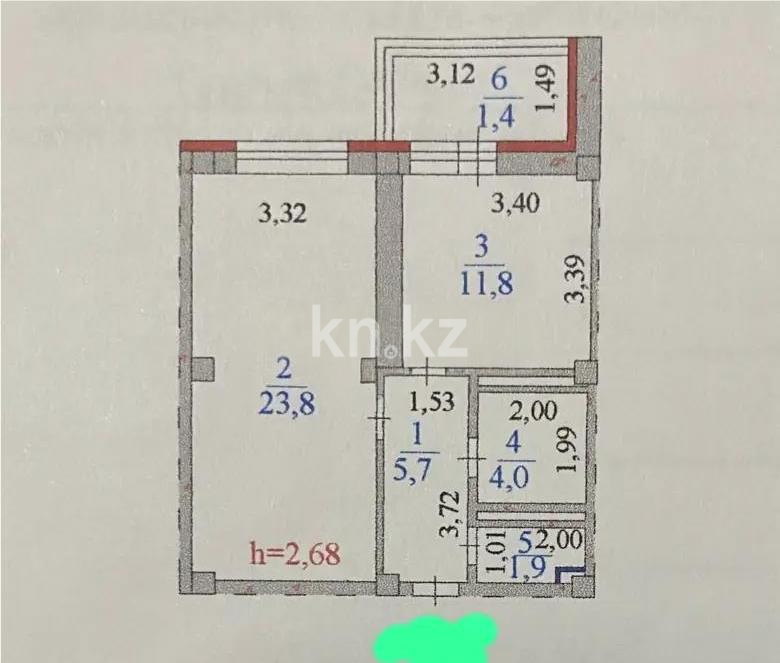 Продажа 1-комнатной квартиры, 48.6 м² - Продажа квартир в новостройках Астаны - страница 7 фото 1 из 1