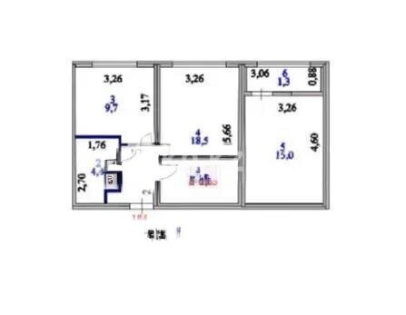 Продажа 2-комнатной квартиры, 52.5 м² в Астане