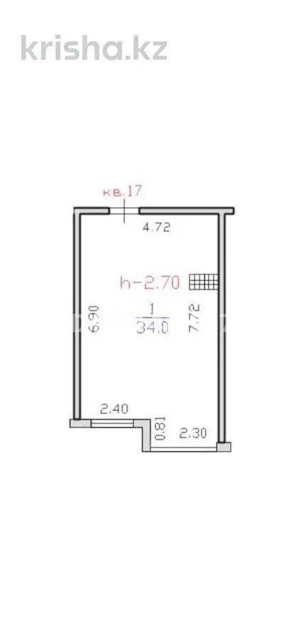 Продажа 1-комнатной квартиры, 34 м² в Алматы - фото 2