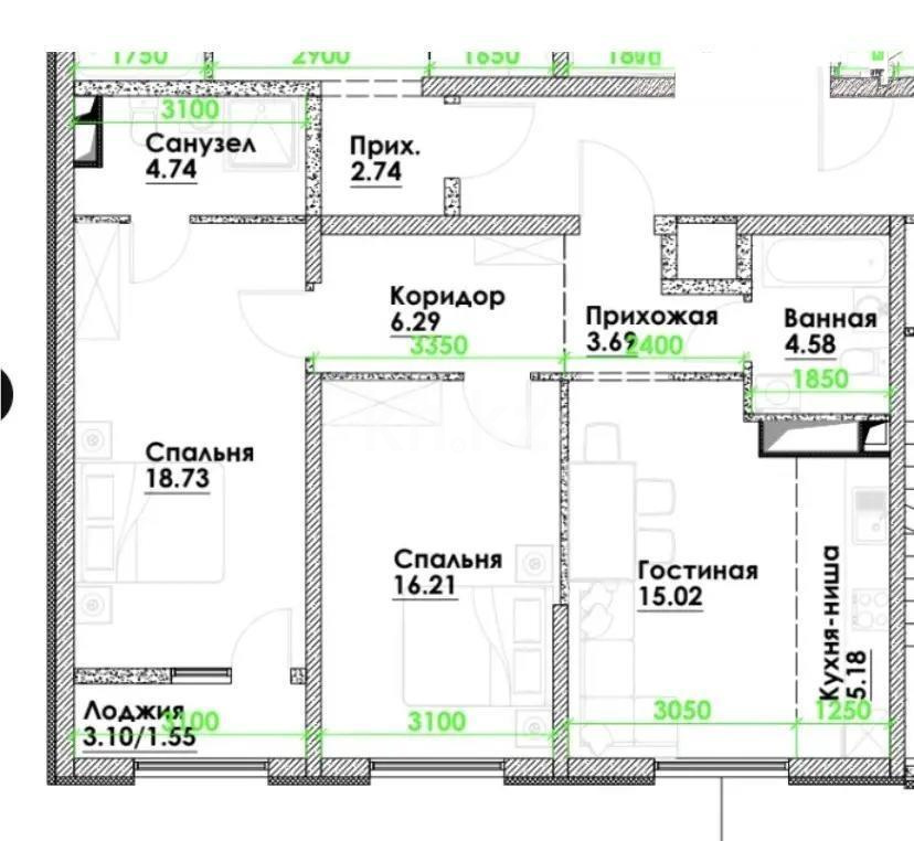 Продажа 3-комнатной квартиры, 80 м² - Продажа квартир в Алматы - страница 3 фото 1 из 1