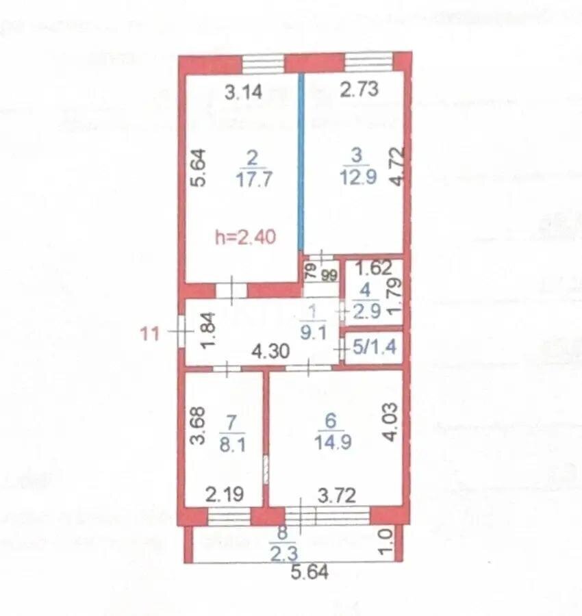 Продажа 3-комнатной квартиры, 69 м² в Караганде - фото 4