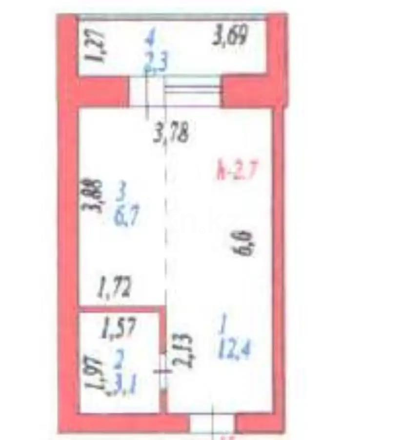 Продажа 1-комнатной квартиры, 24.5 м², ул. Е-103, дом  3/2 - Продажа  однокомнатных квартир в Астане фото 1 из 1