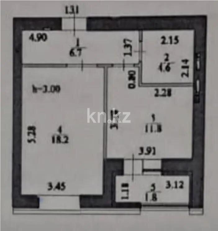 Продажа 1-комнатной квартиры, 43.1 м² в Астане - фото 4