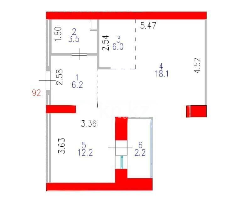 Продажа 2-комнатной квартиры, 48.2 м², ул. А-129, дом  14 в Астане