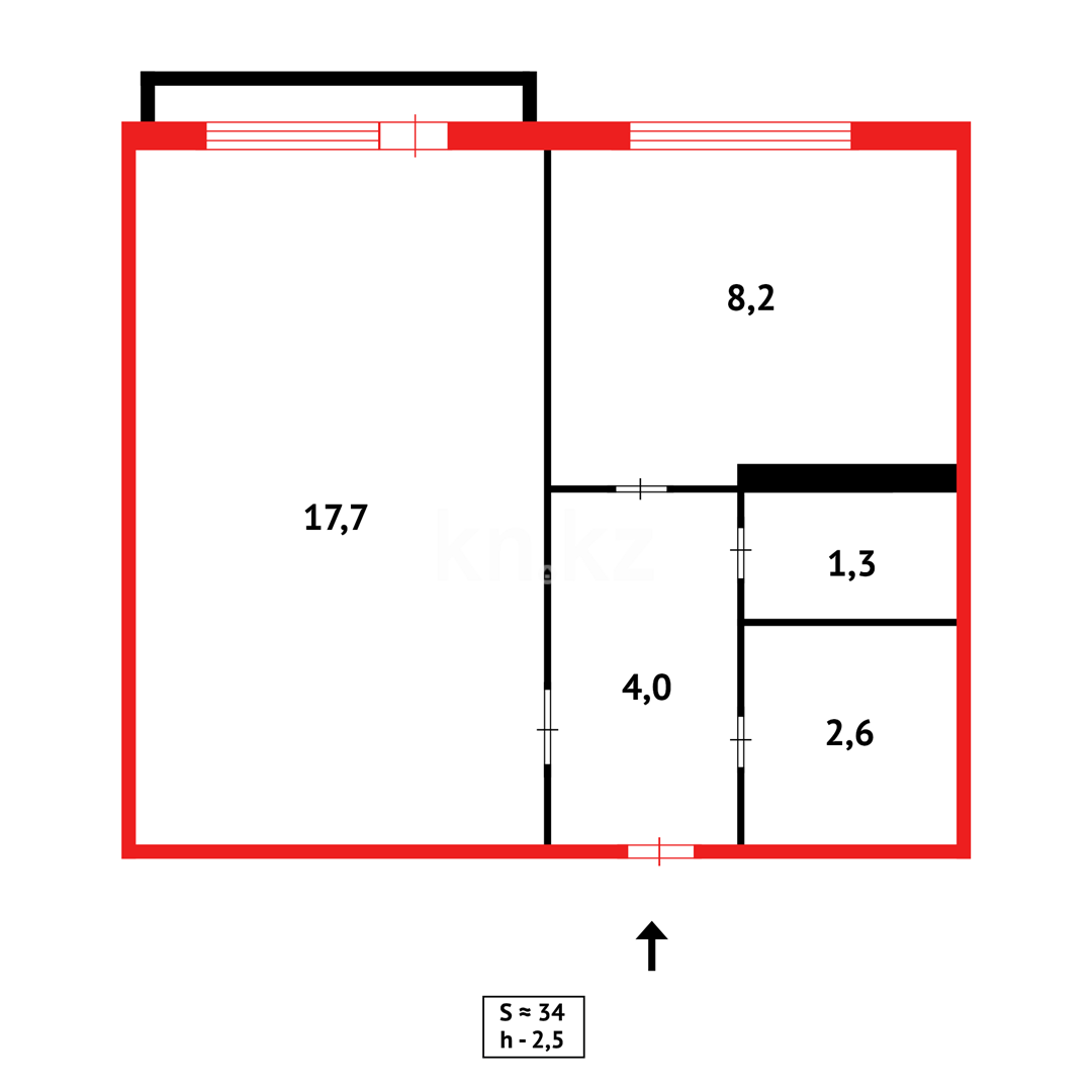 Продажа 1-комнатной квартиры, 34 м² в Темиртау - фото 13