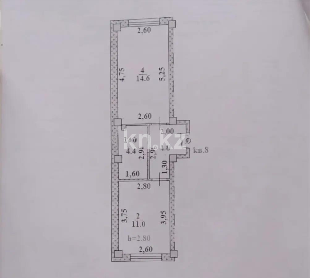 Продажа 2-комнатной квартиры, 34.6 м², ул. Устирт, дом  2936а/18 - Продажа квартир в Алматы фото 2 из 2
