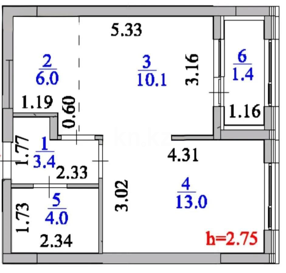 Продажа 1-комнатной квартиры, 38 м², пр. Туран, дом  57/5 - Продажа квартир в Казахстане фото 1 из 1