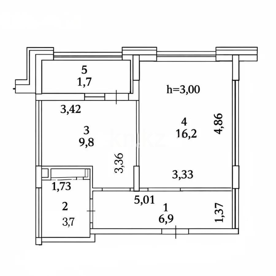 Продажа 1-комнатной квартиры, 38.3 м² - Продажа квартир в Казахстане - страница 16 фото 1 из 1
