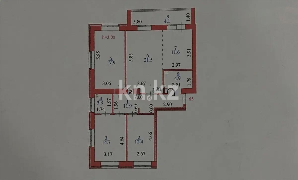 Продажа 4-комнатной квартиры, 102.3 м² - Продажа четырехкомнатных квартир в Казахстане - страница 3 фото 6 из 6