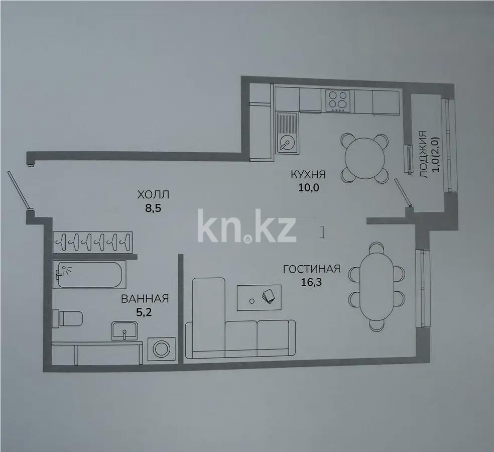 Продажа 1-комнатной квартиры, 41 м², пр. Мангилик Ел, дом  74/1 в Астане