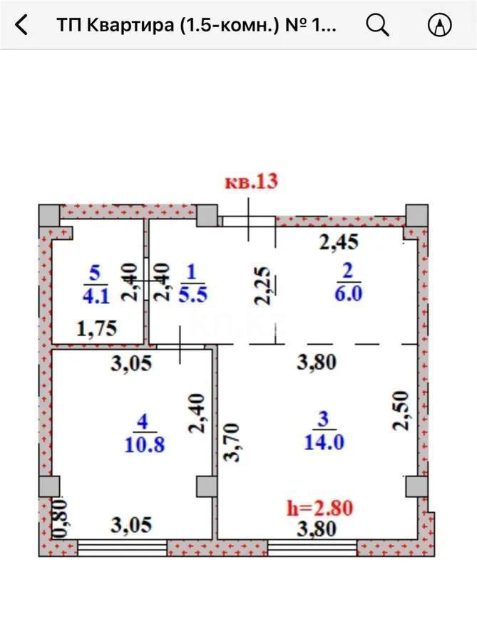 Продажа 2-комнатной квартиры, 40.4 м², ул. Устирт, дом  2936а/31 - Продажа квартир в Алматы фото 1 из 1
