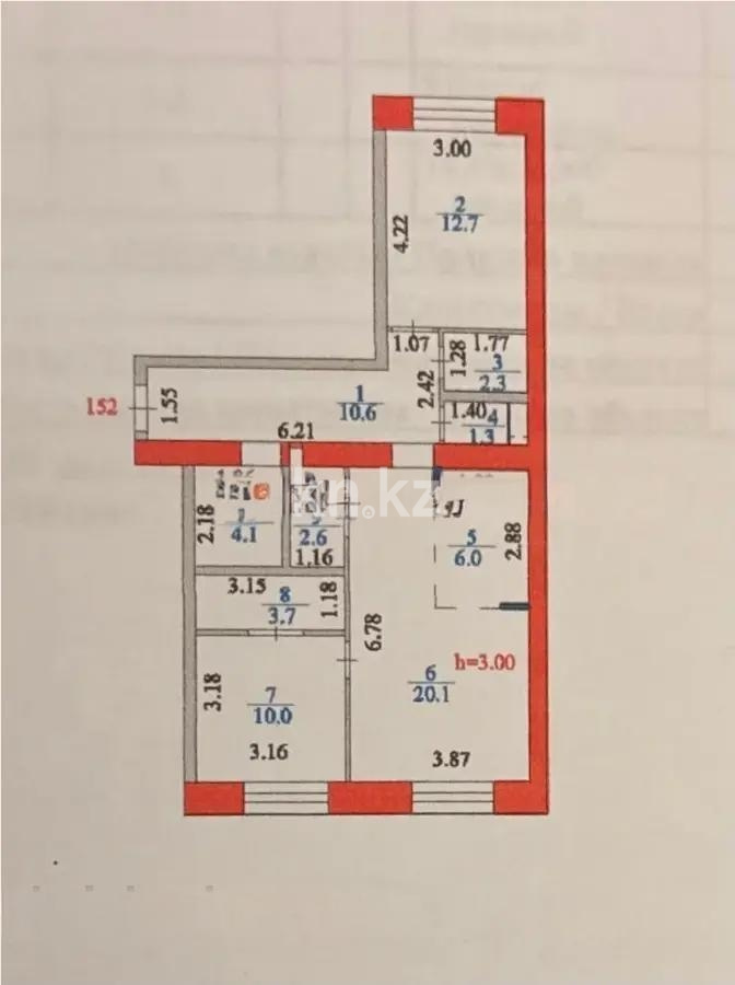 Продажа 3-комнатной квартиры, 73.4 м² в Астане - фото 10