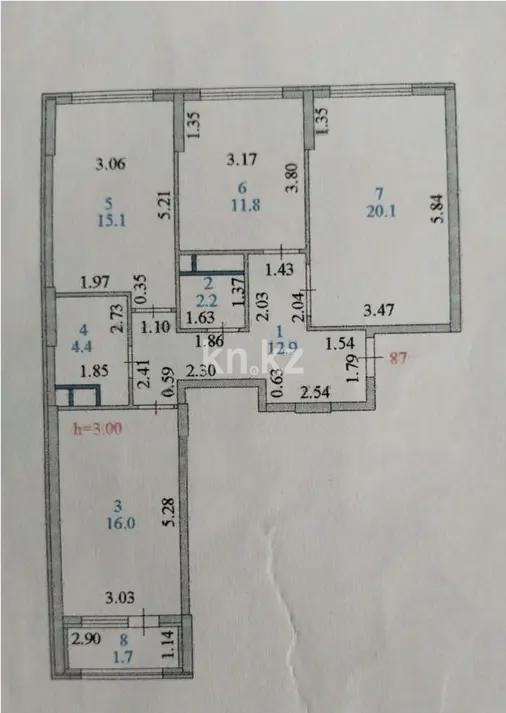 Продажа 3-комнатной квартиры, 88 м², ул. Асфендиярова, дом  8 - Продажа квартир в Астане без посредников фото 6 из 6