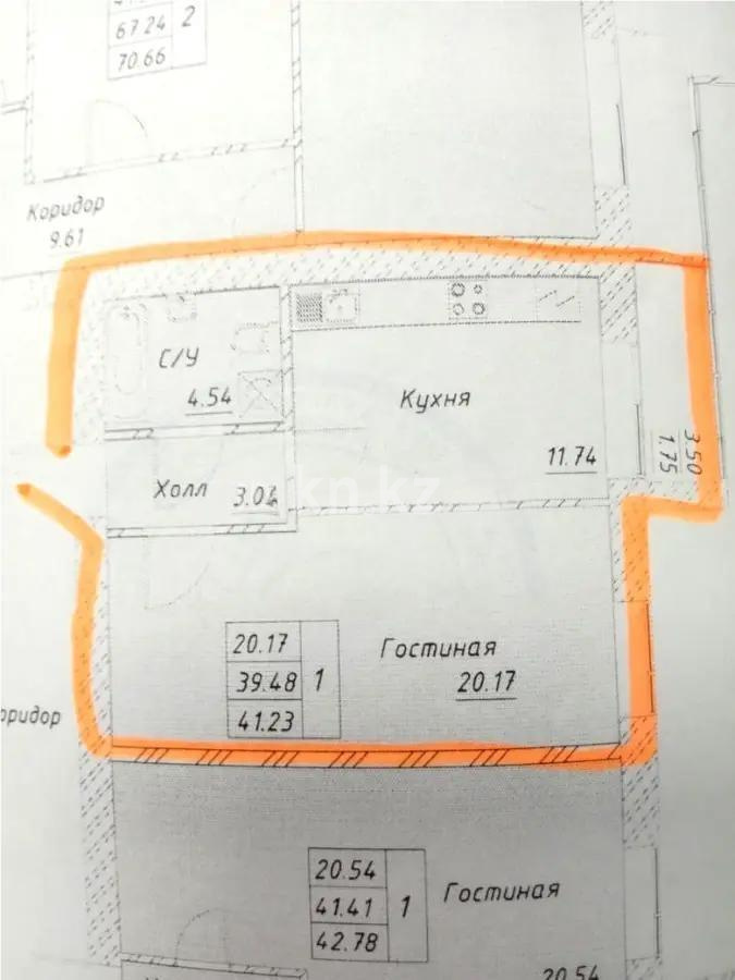 Продажа 1-комнатной квартиры, 41 м², ул. Тынышбайулы, дом  6 стр в Астане