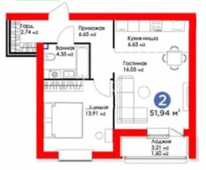 Продажа 2-комнатной квартиры, 52 м², ул. Е-321, дом  6/2 в Астане - фото 6
