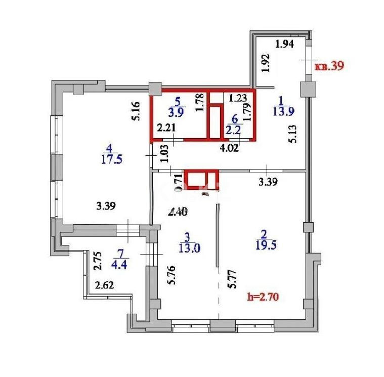 Продажа 2-комнатной квартиры, 74.4 м² в Астане