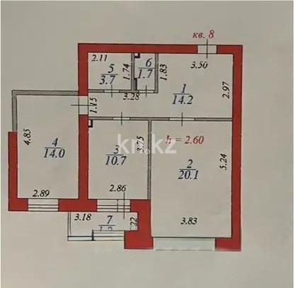 Продажа 2-комнатной квартиры, 64 м² в Астане