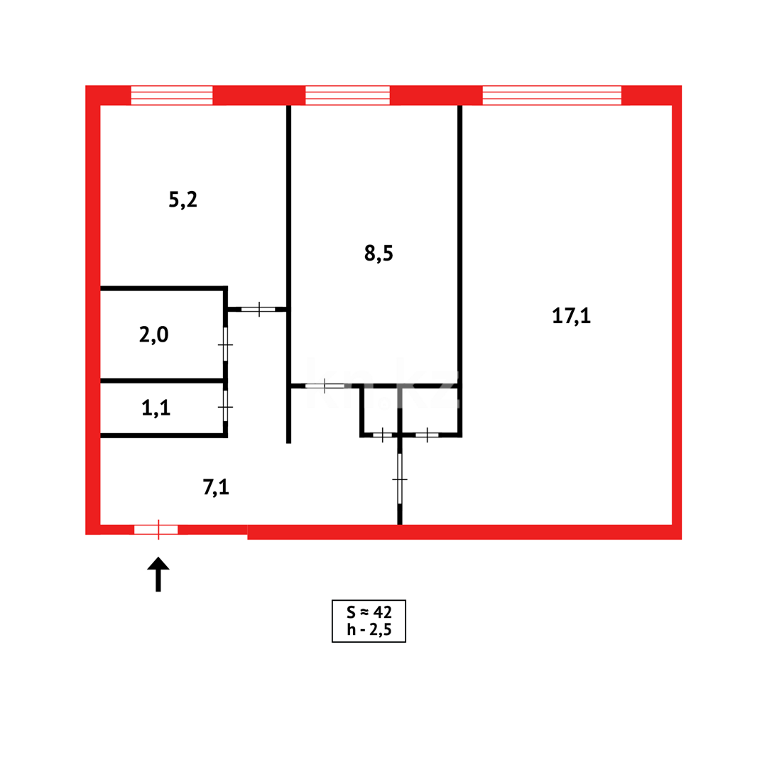 Продажа 2-комнатной квартиры, 45 м² в Темиртау - фото 14