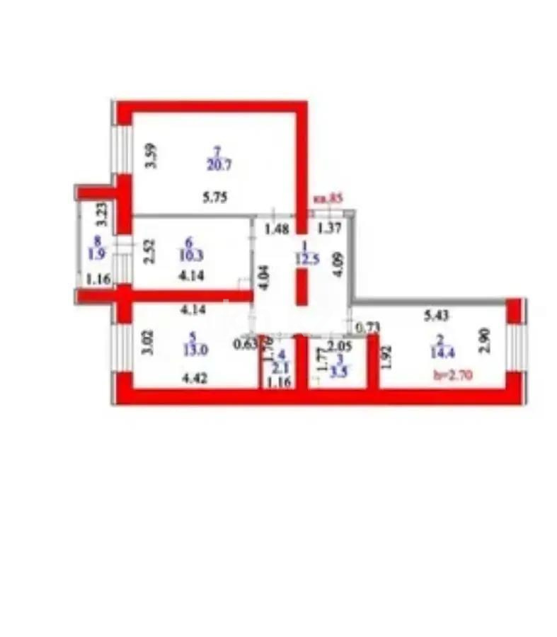 Продажа 3-комнатной квартиры, 78 м², ул. Култегин, дом  2 - Продажа квартир в Астане фото 1 из 1