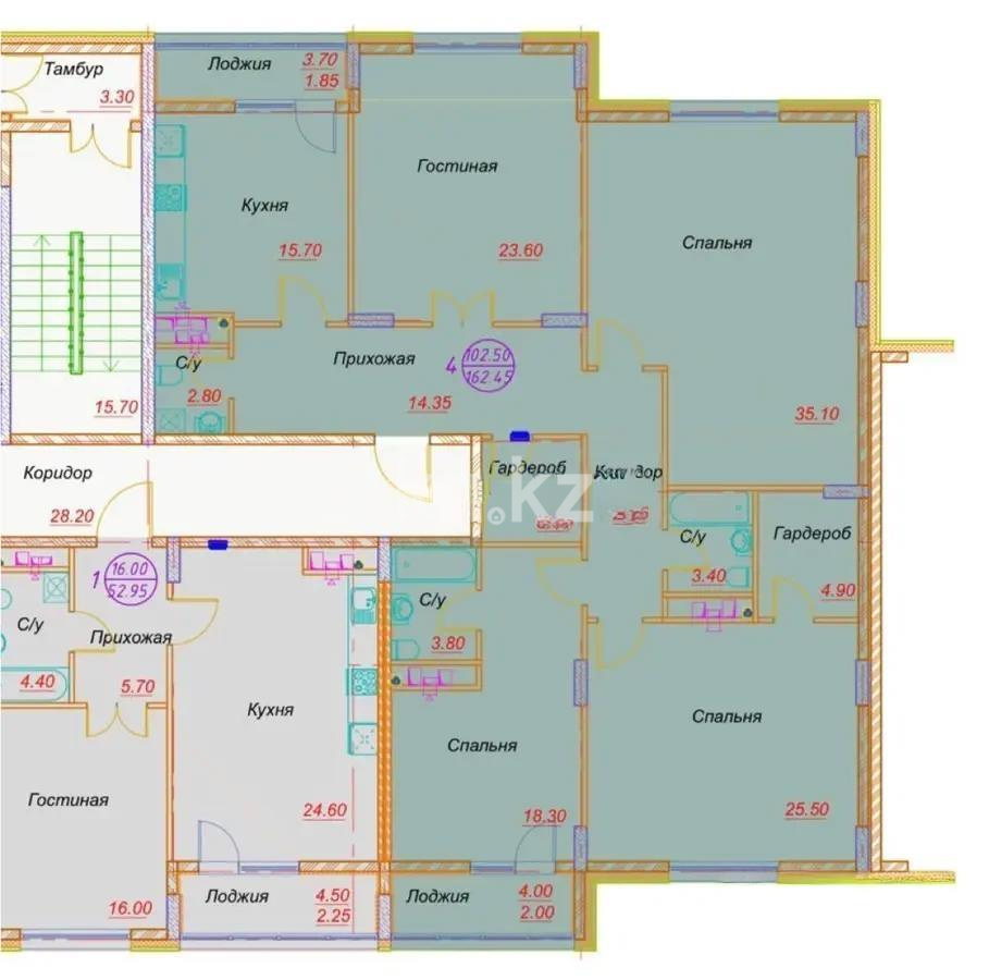 Продажа 4-комнатной квартиры, 178 м², ул. Казыбек би, дом  19 - Продажа  четырехкомнатных квартир в новостройках Астаны фото 1 из 1
