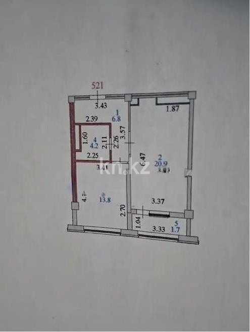 Продажа 2-комнатной квартиры, 48 м², ул. Сейфуллина, дом  41 в Астане