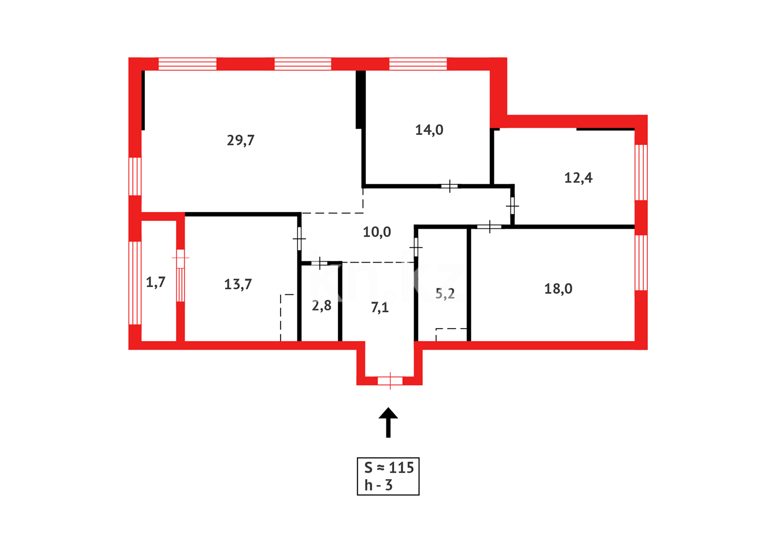 Продажа 4-комнатной квартиры, 114.6 м² - Продажа квартир в Астане - страница 252 фото 16 из 16