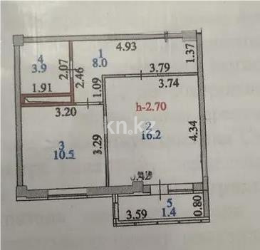 Продажа 1-комнатной квартиры, 39.8 м² - Продажа однокомнатных квартир в Астане - страница 2 фото 3 из 3