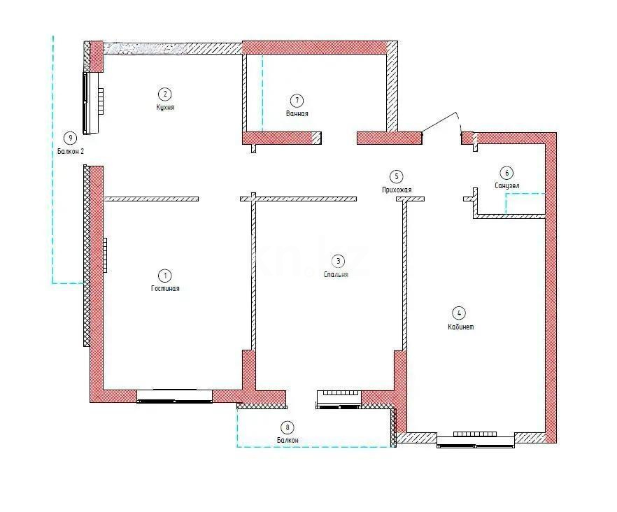Продажа 3-комнатной квартиры, 75 м², мкр-н Калкаман-1, дом  5 - Продажа  трехкомнатных квартир в Алматы фото 8 из 8