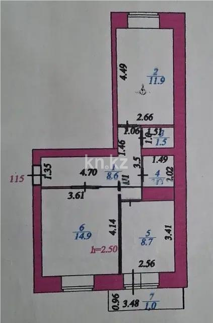 Продажа 2-комнатной квартиры, 50 м², ул. Косшыгулулы, дом  24/1 в Астане - фото 7