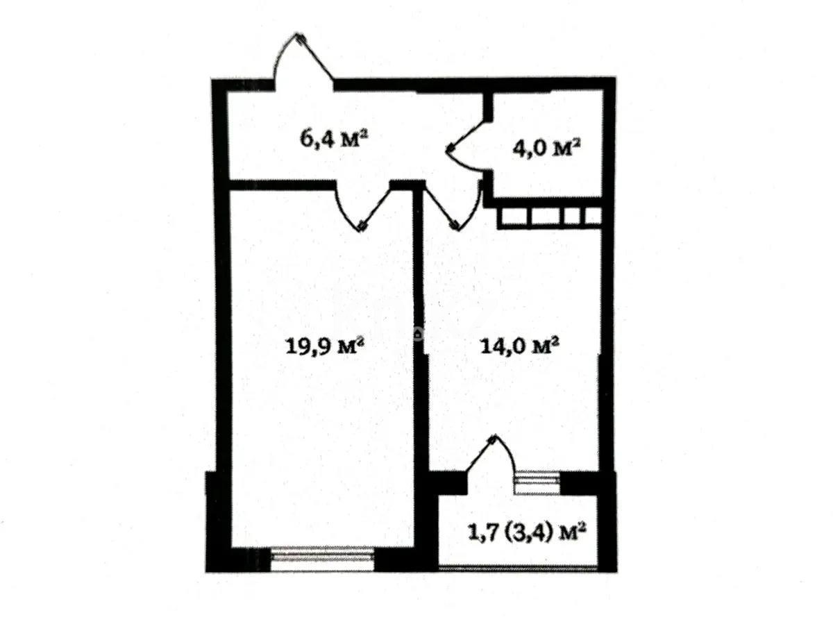 Продажа 1-комнатной квартиры, 46 м², пр. Рыскулова, дом  103/7 стр в Алматы
