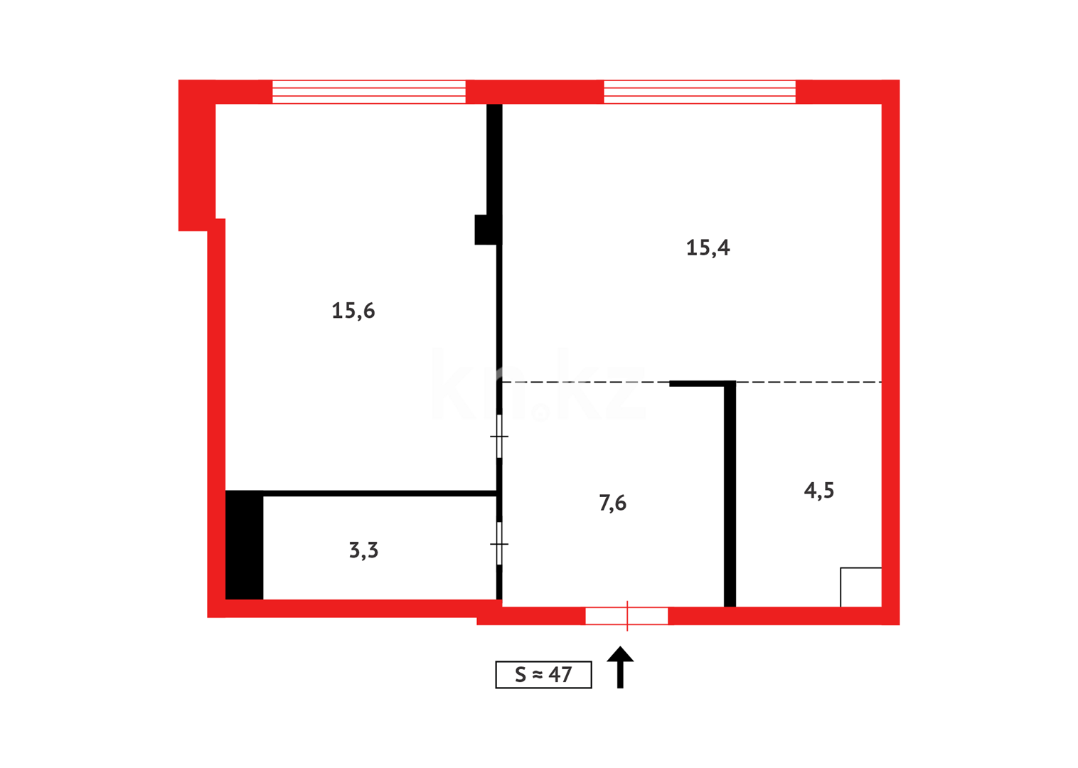 Продажа 2-комнатной квартиры, 47 м², ул. Керей, Жанибек хандар в Астане - фото 7