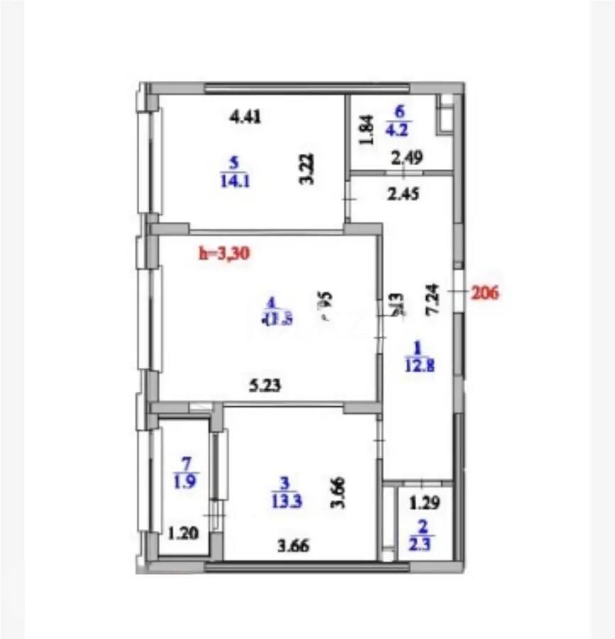 Продажа 2-комнатной квартиры, 70 м² в Астане
