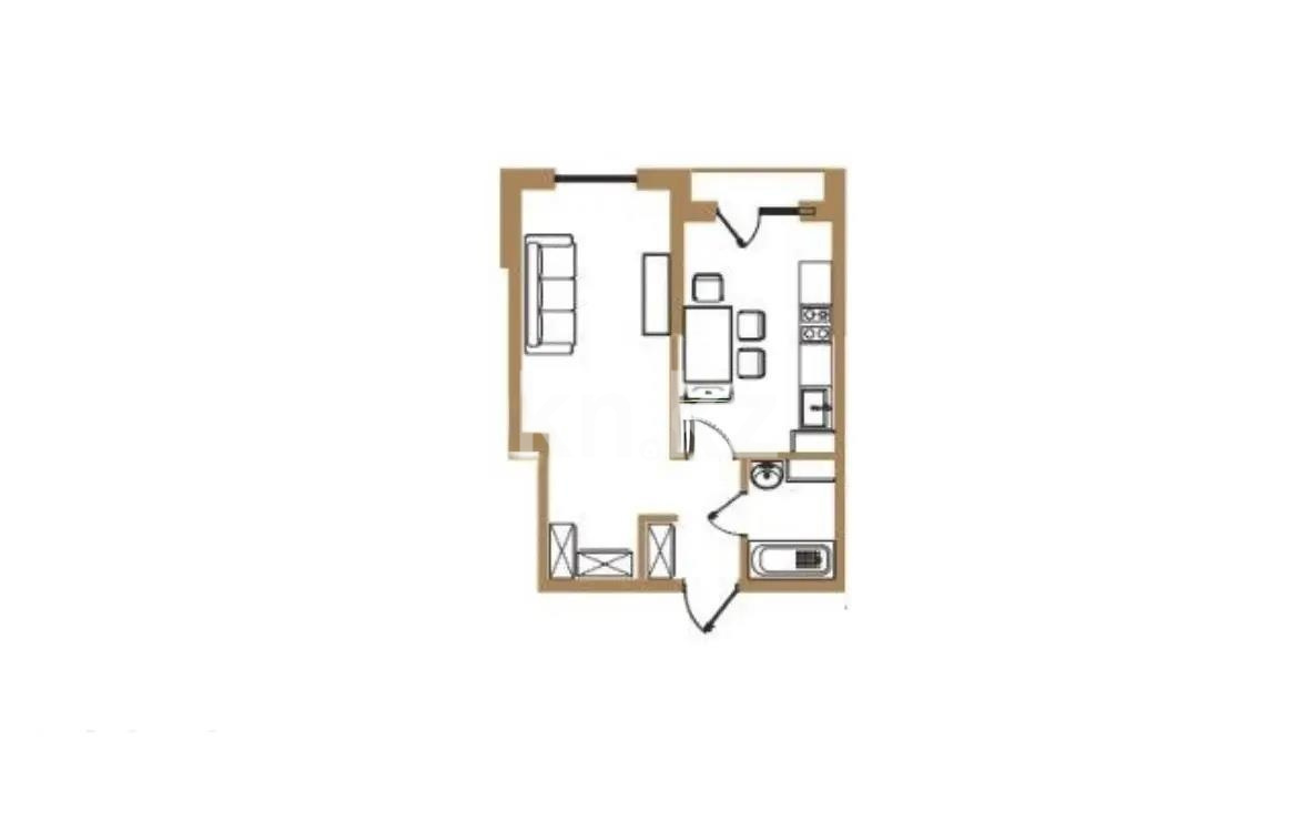 Продажа 1-комнатной квартиры, 38 м² в Алматы