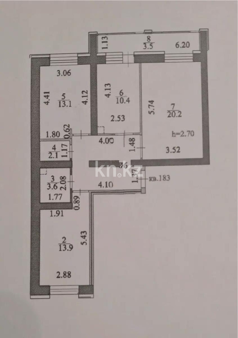 Продажа 3-комнатной квартиры, 79.4 м², ул. Нуршайыкова, дом  6/1 - Продажа  трехкомнатных квартир в Астане без посредников фото 1 из 1