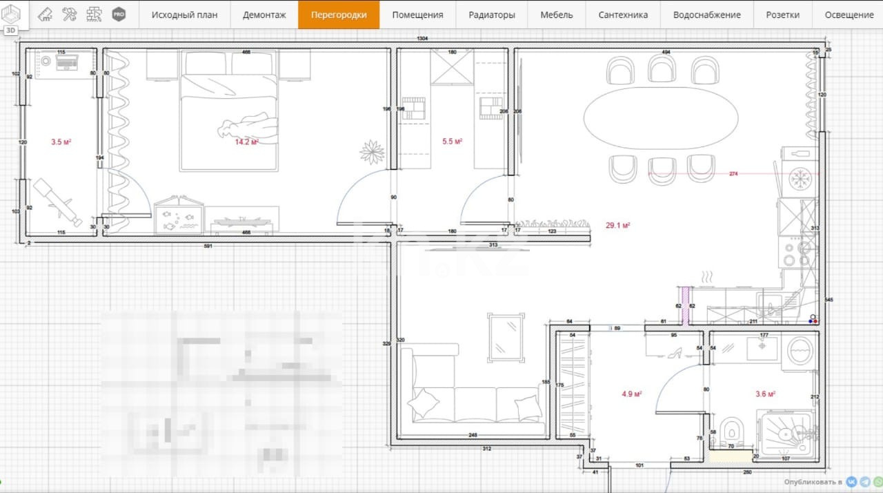 Продажа 2-комнатной квартиры, 60 м² - Продажа квартир в Астане фото 5 из 7