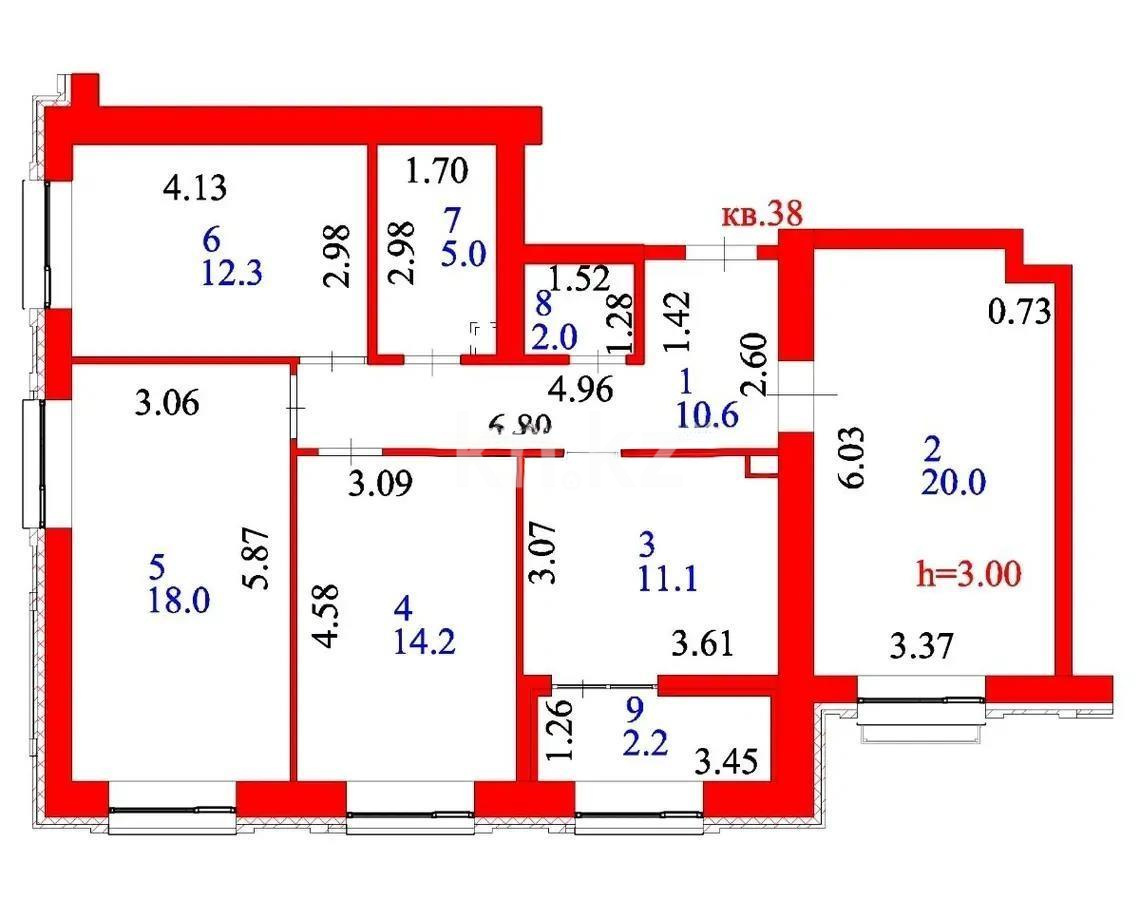 Продажа 4-комнатной квартиры, 95.4 м² - Продажа недвижимости в Астане - страница 32 фото 1 из 1