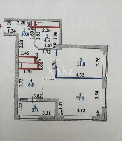 Продажа 2-комнатной квартиры, 52.5 м² в Астане - фото 4