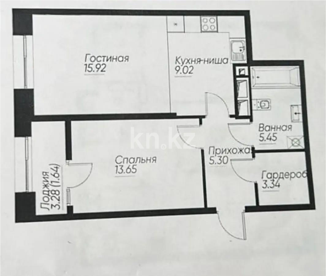 Продажа 2-комнатной квартиры, 55 м², ул. Навои, дом  30а/1 - Продажа  двухкомнатных квартир в Алматы без посредников фото 1 из 1