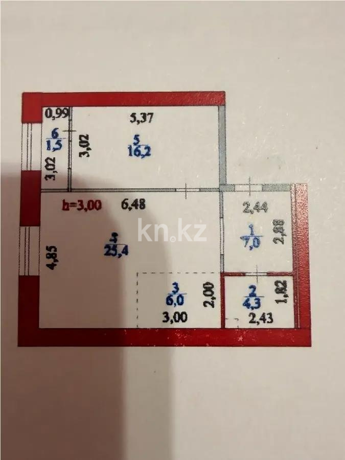 Продажа 2-комнатной квартиры, 60.4 м², пр. Тауелсыздык, дом  25/2 в Астане