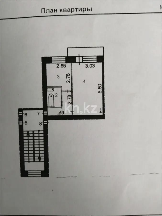 Продажа 1-комнатной квартиры, 31 м², мкр-н 13, дом  22 - Продажа  однокомнатных квартир в Караганде без посредников фото 1 из 1