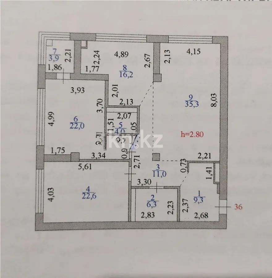 Продажа 3-комнатной квартиры, 130.6 м², ул. Достык, дом  5/2 - Продажа  трехкомнатных квартир в Астане фото 4 из 4