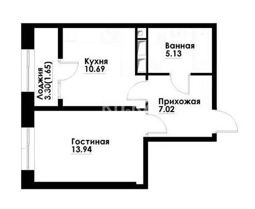 Продажа 1-комнатной квартиры, 38.43 м², ул. Навои, дом  30а/1 в Алматы