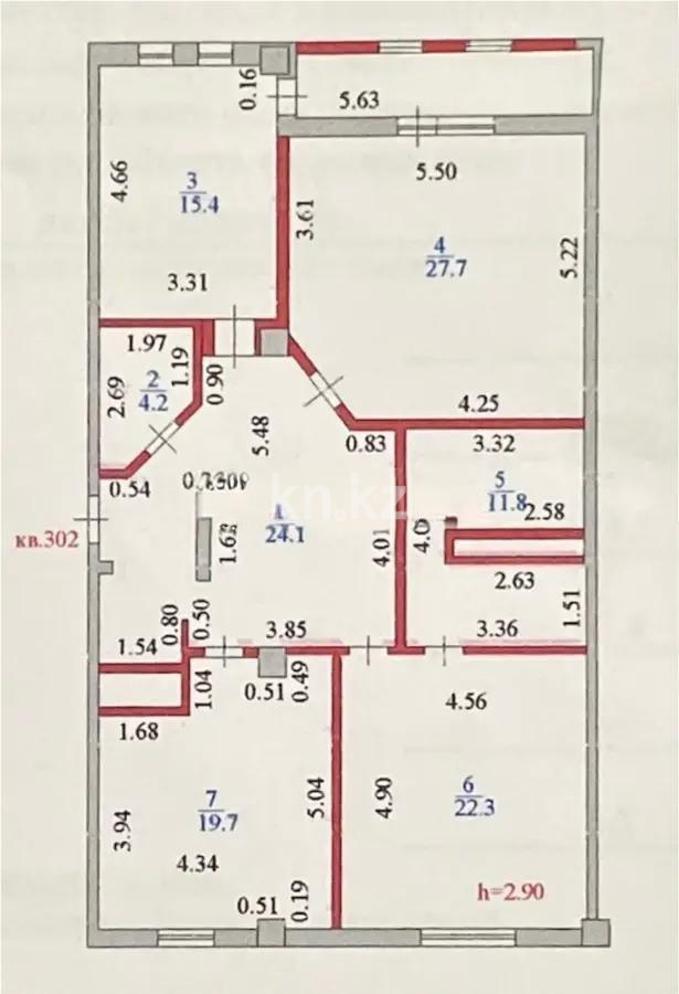 Продажа 3-комнатной квартиры, 128.4 м², ул. Кунаева, дом  14 - Продажа  трехкомнатных квартир в новостройках Астаны без посредников фото 1 из 1