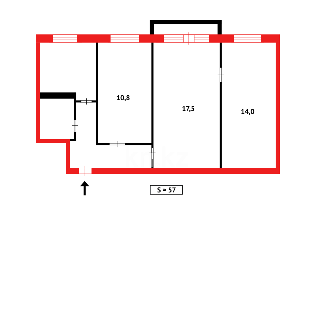 Продажа 3-комнатной квартиры, 57 м² в Караганде - фото 5