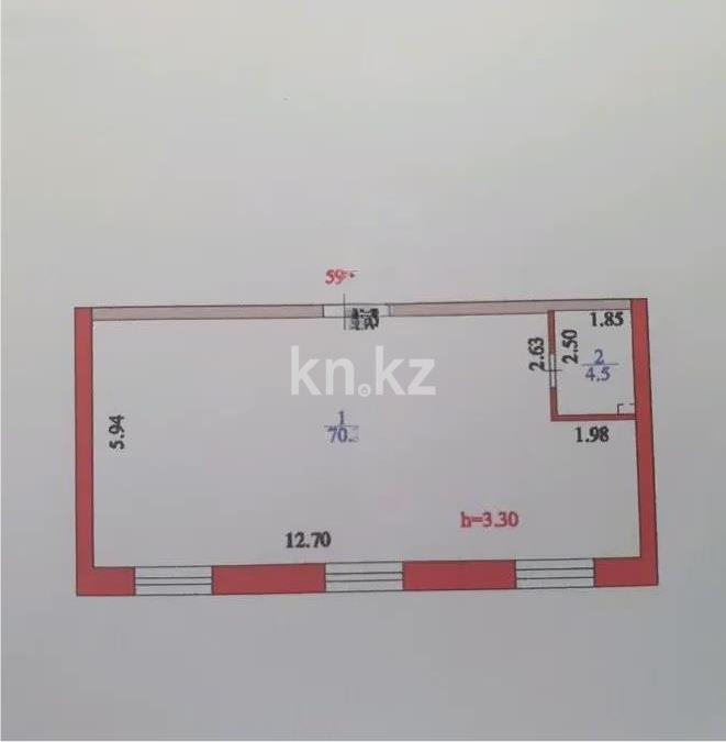 Продажа 1-комнатной квартиры, 74.8 м² - Продажа  однокомнатных квартир в новостройках Астаны фото 1 из 1