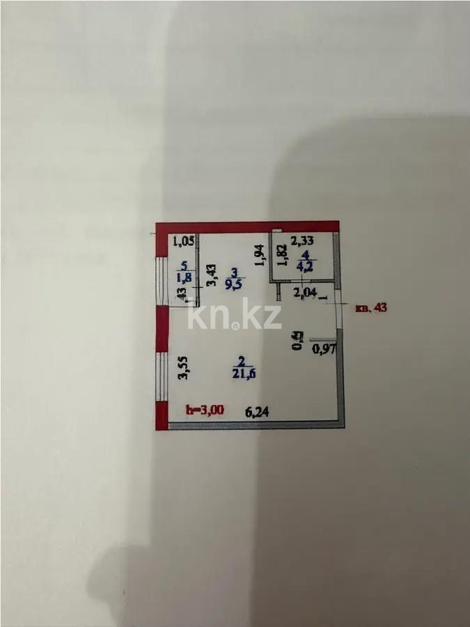 Продажа 1-комнатной квартиры, 40.7 м², ул. Е-15, дом  13 - Продажа  однокомнатных квартир в Астане с фото фото 5 из 5