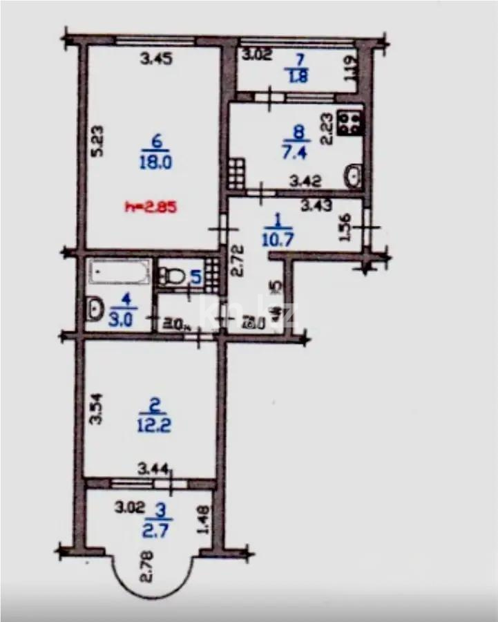 Продажа 2-комнатной квартиры, 56.9 м², мкр-н Сайран, дом  2г в Алматы