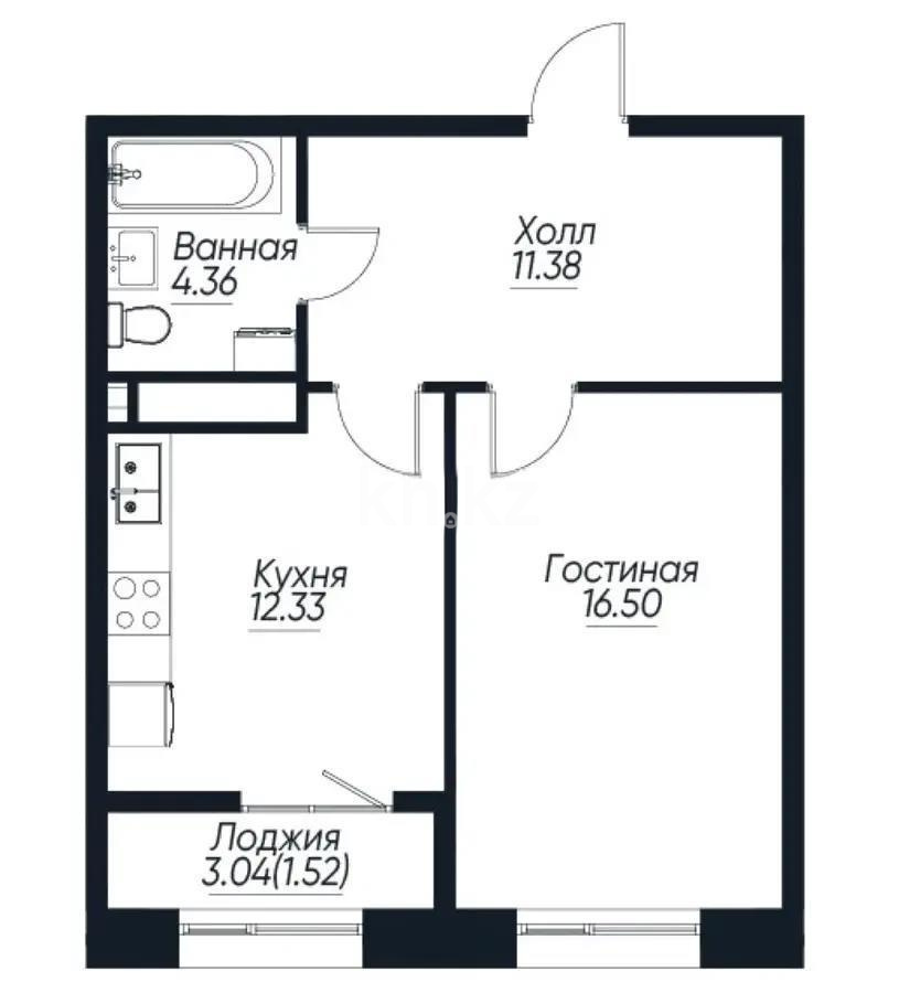 Продажа 1-комнатной квартиры, 46 м², пр. Сейфуллина, дом  467г - Продажа квартир в Казахстане фото 1 из 1