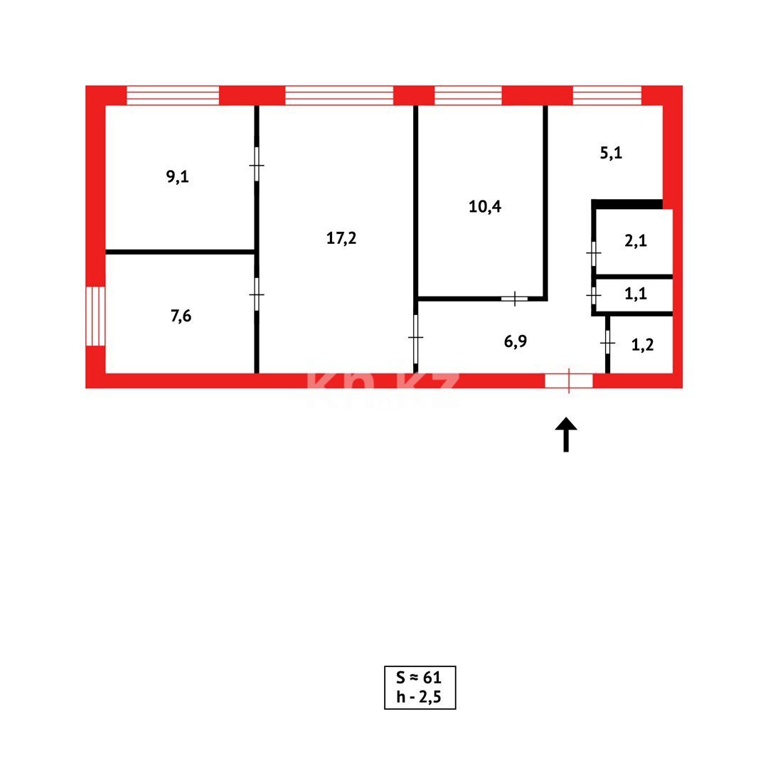 Продажа 4-комнатной квартиры, 60 м² в Абае - фото 4