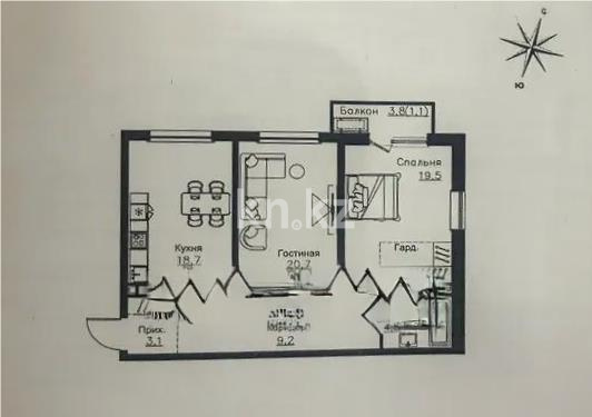 Продажа 2-комнатной квартиры, 76.8 м² в Алматы